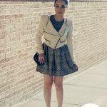 www.HautePinkPretty.com - An Dyer wearing Last Night STINGRAY DRESS, Sole Society Rory Crema, Love Moschino Clutch, Lucy Paris Jacket, Glint & Gleam Rings & Bracelets ShopLately