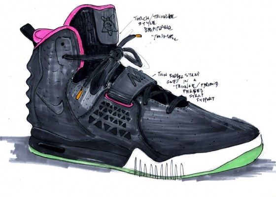 Nike_Air_Yeezy_II Sketch