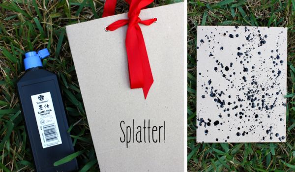 splatter wrapping paper diy