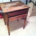 Before Refinished Table