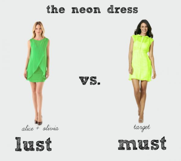 the neon dress