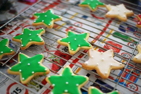 Christmas Cooking Recipe Dessert Star Biscuits Cookies