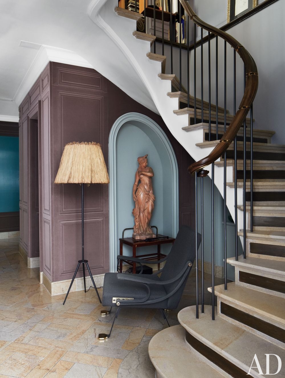 Contemporary Staircase/Hallway and Bruno Caron Architectes in Paris, France