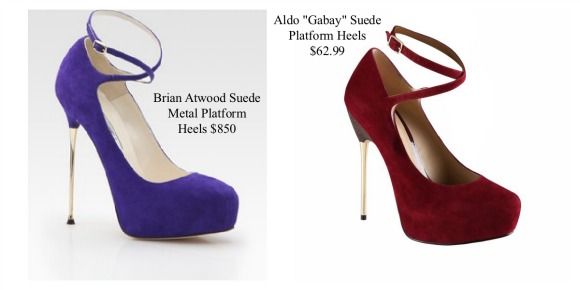look for less brian atwood suede metal platform heels Look For Less Brian Atwood Suede & Metal Platform Heels
